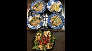 Vegetable Risotto with Branzino Fish and Pear Salad [upl. by Inod]