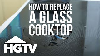 How to Replace a Glass Cooktop  HGTV [upl. by Haldis]