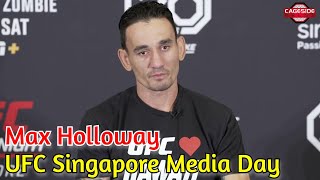 Max Holloway Talks TKZ Fight Gets Emotional Talking Hawaii Wildfire  UFC Singapore [upl. by Hedaza]