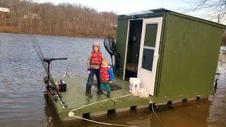 Carp Fishing in Floating Fishing Cabin  How to Catch Carp in Spring Bait Gear Tips and More [upl. by Llerroj368]