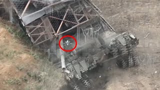 Turtle Tank With Mine Equipment Gets Stuck In Trench And Destroyed [upl. by Neelloc]