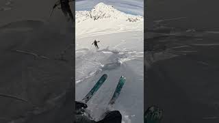 I was in a BAD position for THIS to happen 🤯 avalanche ski skiing freeride pov [upl. by Siramed]