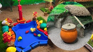 DIY making mini pool with house [upl. by Burget439]