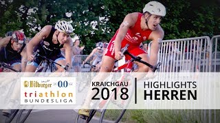 1 Bitburger 00 TriathlonBundesliga  Kraichgau 2018  Highlights Männer [upl. by Nylidnam444]