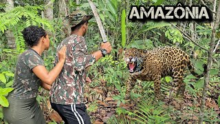 ACAMPAMENTO SELVAGEM o PIOR ACONTECEU de cara com a ONÇA PINTADA Acampando e Pescando na Amazônia [upl. by Oberheim432]