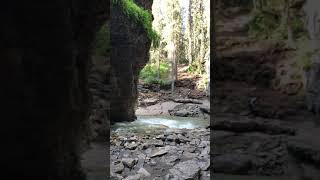 Secret cave in Johnston Canyon in Banff Canada [upl. by Monro]