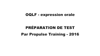 OQLF Expression Orale 2016 [upl. by Hernandez]