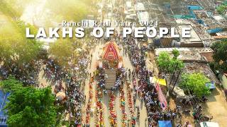 Walking with Lakhs of people  Ranchi Rath Yatra 2024  SANKET SINGH [upl. by Nosnev44]