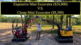 Cheap Mini Excavator VS Expensive Mini Excavator [upl. by Heid]