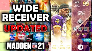 RANKING the BEST Wide Receivers Updated in Madden 21 Ultimate Team Tier List [upl. by Ecniv]