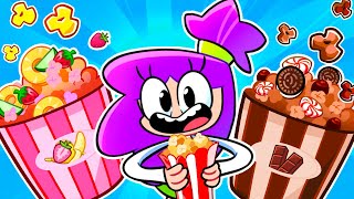 POPCORN SONG 🍿😍🍿 Funny English for Kids short funny animation yummy [upl. by Earehs]