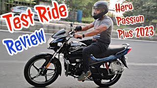 Hero Passion Plus 2023 Test Ride Review  Speed  City Ride Performance amp Comfort of Passion Plus [upl. by Polky]