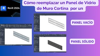 REVIT  Panel Vacío y Panel Sólido en Muro Cortina [upl. by Mcallister36]