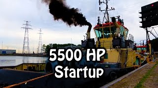 5500 HP Diesel Startup [upl. by Kennet]