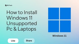 How to Install Windows 11 Unsupported Pc Without Data Loss or Unsupported Laptop Stable Version [upl. by Garik]