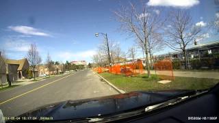 Meteor Toronto Sunday May 4 2014  caught on dashcam 1080P HD CC [upl. by Gayel]