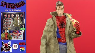 Mafex SPIDERMAN PETER B PARKER Into the SpiderVerse Renewal Version 235 Marvel Figure Review [upl. by Malilliw]