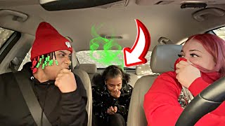 SPRAYING FART SPRAY WHILE GOING THROUGH THE CAR WASH PRANK ON PARENTS 💨🤢 [upl. by Eimorej]