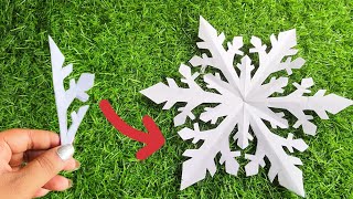 How To Make Snowflakes Out Of Paper In Just 5 Minutes Paper Cutting Designdiy craftpapercraft [upl. by Yecats]