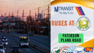 NJTransit Buses At Paterson Plank Road In Carlstadt NJ [upl. by Ecinahc]