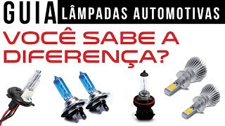 Explicando Lâmpadas Halogena Super branca LED e Xênon [upl. by Anaeirb]