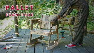 Make a rocking chair out of pallet wood [upl. by Oal]