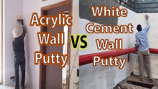 Acrylic Wall Putty vs Cement Putty  Which is Better  Price [upl. by Navlys]