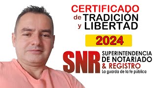 Como Descargar Certificado de Libertad y tradición por internet sin pagar mas en 2 minutos 2024 [upl. by Aiyotal]