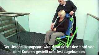 Evacuation Chair Demonstration Video German Subtitles [upl. by Nevanod209]