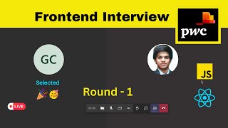 PWC  Big4 ReactJs Frontend Interview  🎉 Selected  Round1  MidSenior javascriptinterview [upl. by Thom]