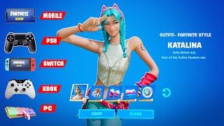 NEW How to Get Katalina Skin Free in Mobile Playstation PS5 PS 4 Switch Xbox Console Fortnite [upl. by Lamaaj825]