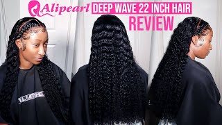 LOOK THE BEST 22 INCH DEEP WAVE WIG  ALIPEARL HAIR  HD FRONTAL HAIR INSTALLED amp HONEST REVIEW [upl. by Elleinad]