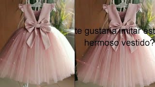 COMO HACER VESTIDO DE FIESTA PARA NIÑA PASO A PASOCOSTURA [upl. by Lucinda]