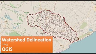 Delineation of River Network and Watershed using QGIS How to use DEM to delineate Drainage basin [upl. by Reese]