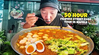 50 HOUR Filipino STREET FOOD amp SEAFOOD MARKET Tour BEST CHEAP EATS in Manila [upl. by Camella]