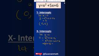 How to find the x and y intercepts of a parabola maths education coordinategeometry parabola [upl. by Alyekahs]