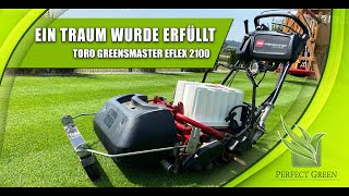 Ich muÃŸte ihn einfach testen  Profi AkkuSpindelmÃ¤her  Toro eFLEX Greensmaster 2100 [upl. by Yanaton]