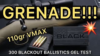 EXPLOSIVE 300 Blackout Hornady Black 110gr VMAX Ammo Test [upl. by Krahmer]