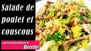 Ep 99  Recette  Salade de poulet et couscous simple et rapide Rééquilibrage Alimentaire  Régime [upl. by Cirtap]