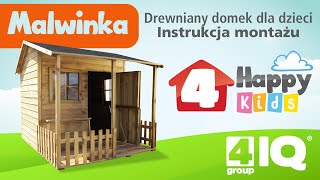 4iQ  Drewniany domek dla dzieci Malwinka  Instrukcja montażu [upl. by Iran]