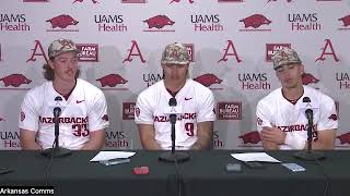 Hagen Smith Wehiwa Aloy Jared SpragueLott talk about Arkansas Game 1 win over Ole Miss [upl. by Cott]