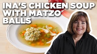 Ina Gartens Chicken Soup with Matzo Balls  Barefoot Contessa  Food Network [upl. by Ajtak2]