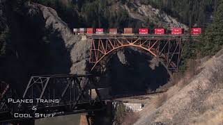 2018 CP Rail train intermodal at Cisco siding the bridges  pure sound [upl. by Palila]