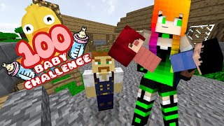 100 BABY CHALLENGE  MINECRAFT 100K 1 [upl. by Dora]