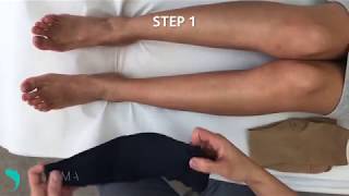 How to put on JOBST compression stocking by Shamma Clinic in cooperation with BSN Medical [upl. by Peggi]