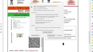 TUTORIAL How to verify validate digital signature on eAadhaar [upl. by Malena]