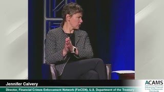 John Byrne Interviews FinCEN Director Jennifer Calvery  ACAMS [upl. by Aseeram]