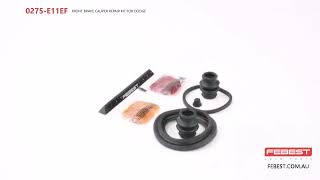 0275E11EF FRONT BRAKE CALIPER REPAIR KIT FOR DODGE [upl. by Ettenrahc147]