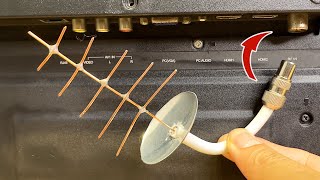 How To Make The Most Powerful Antenna In The World Plug Into The TV And Watch All The Channels [upl. by Busby]