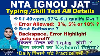 NTA IGNOU Junior AssistantcumTypist Typing Test  IGNOU JAT Typing test All detailsIGNOU Accuracy [upl. by Kirwin]